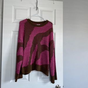 NWT Nine West | Patterned Crew Neck Sweater Size XXL